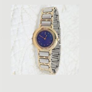 Yves Saint Laurent Gold and Blue Women's Watch